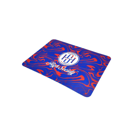 High Society Rectangle Dab Mat in Blurberry design, top view on white background