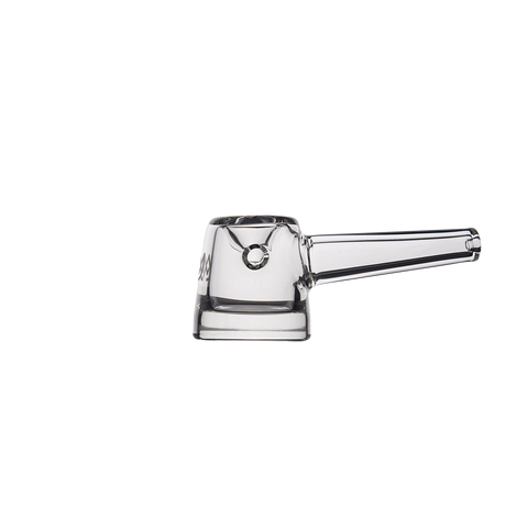 MJ Arsenal Deco Hand Pipe - Compact Clear Glass with Side Carb - Side View