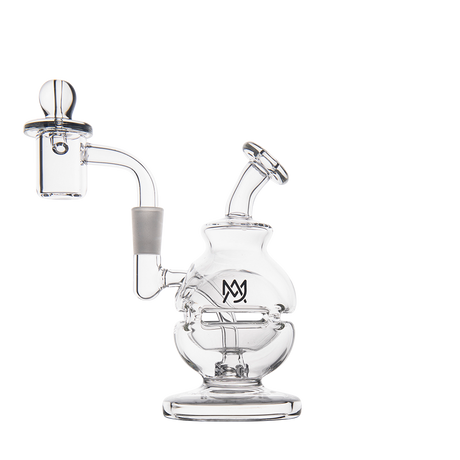 MJ Arsenal Royale Mini Dab Rig, Clear Borosilicate Glass, 5" with 90 Degree Banger