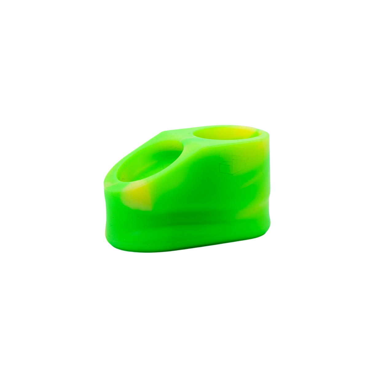 Stacheproducts The Base in Lime/Green/Yellow Swirl, Glow in the Dark, Angled Front View