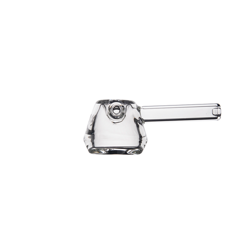 MJ Arsenal Kettle Hand Pipe - Clear Glass - Side View on White Background