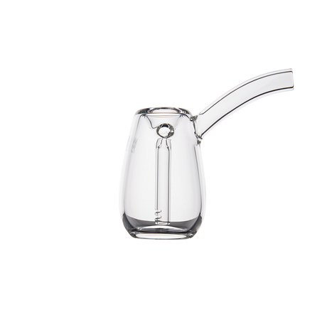 MJ Arsenal Bulb Mini Bubbler - Clear Borosilicate Glass, Front View on White Background