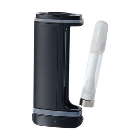 DaVinci ARTIQ Portable Vaporizer in black, side view with extended mouthpiece
