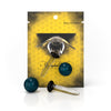 Honeybee Herb Dab Screw Sets in Galaxy/Green, Borosilicate Glass, for Dab Rigs - Front View