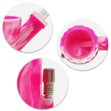 Waxmaid 4-in-1 Silicone Water Pipe in Pink, with Double Percolators, Collapsible Design