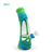 Waxmaid Horn Silicone Glass Water Pipe in Blue White Green, Durable & Portable Design
