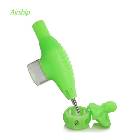 Waxmaid Airship Nectar Collector Kit in GID Green with Silicone Body and Quartz Tip