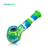 Waxmaid Gentleman 2-in-1 Handpipe & Nectar Collector in Blue White Green, Angled Side View