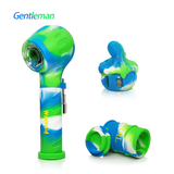 Waxmaid Gentleman 2-in-1 Handpipe & Nectar Collector in blue and green, versatile smoking accessory