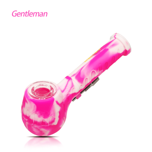 Waxmaid Gentleman Pink Cream Handpipe & Nectar Collector - Side View on White