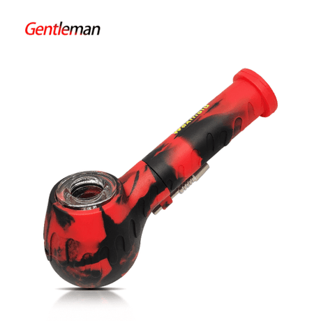 Waxmaid Gentleman 2 in 1 Handpipe & Nectar Collector in Black Red, Side View