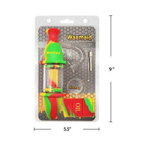 Waxmaid Capsule Silicone Glass Nectar Collector Kit with Accessories - Front View
