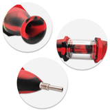Waxmaid Capsule Nectar Collector Kit in red and black with detachable glass tip and silicone body