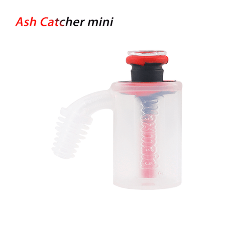 Waxmaid Mini Silicone Ash Catcher in Black Red, Compact and Durable, Front View
