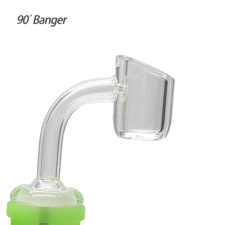 Waxmaid 14mm 90° Quartz Dab Banger with Clear Joint - Side View