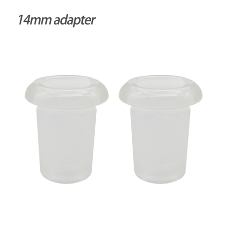 Waxmaid 14mm to 18mm Glass Adapter for Silicone Pipes, Front View on White Background