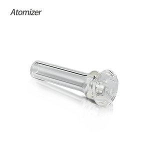 Waxmaid Dabber Dab Rig with Disc Percolator, Clear Glass, Angled Side View