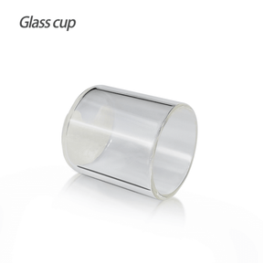 Waxmaid Dabber Dab Rig Glass Cup - Clear, Angled Side View on White Background