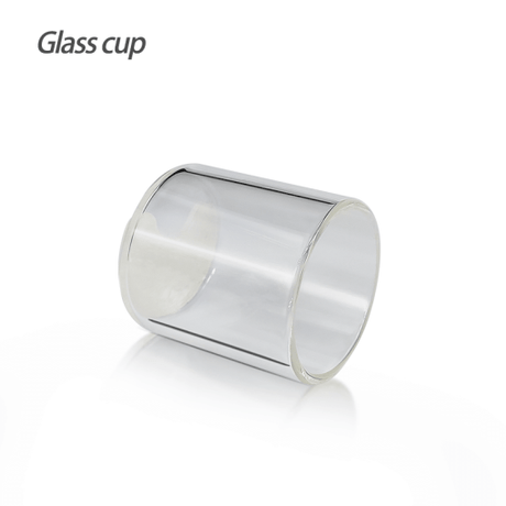 Waxmaid Dabber Clear Glass Dab Rig Cup, 6" Height, Ideal for Concentrates - Angled Side View