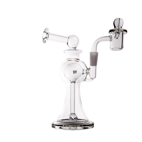 MJ Arsenal Apollo Mini Dab Rig with Banger Hanger, 90 Degree Joint, and Percolator, Front View