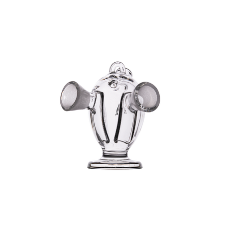 MJ Arsenal Dubbler Double Bubbler, portable dual-chamber design, 45-degree joint, front view on white