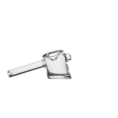 MJ Arsenal Kickstand Hand Pipe - Clear Glass - Side View on White Background