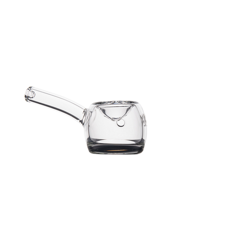 MJ Arsenal Perch Hand Pipe - Clear Glass - Front View with Deep Bowl