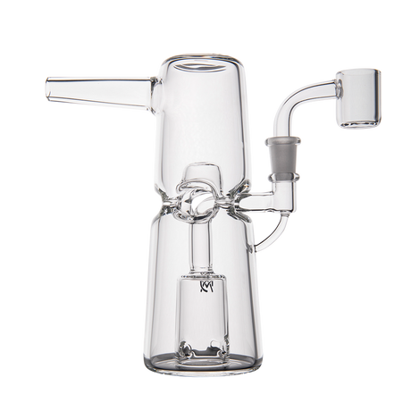 MJ Arsenal Turret Mini Dab Rig with Quartz Bucket - Compact Design - Front View