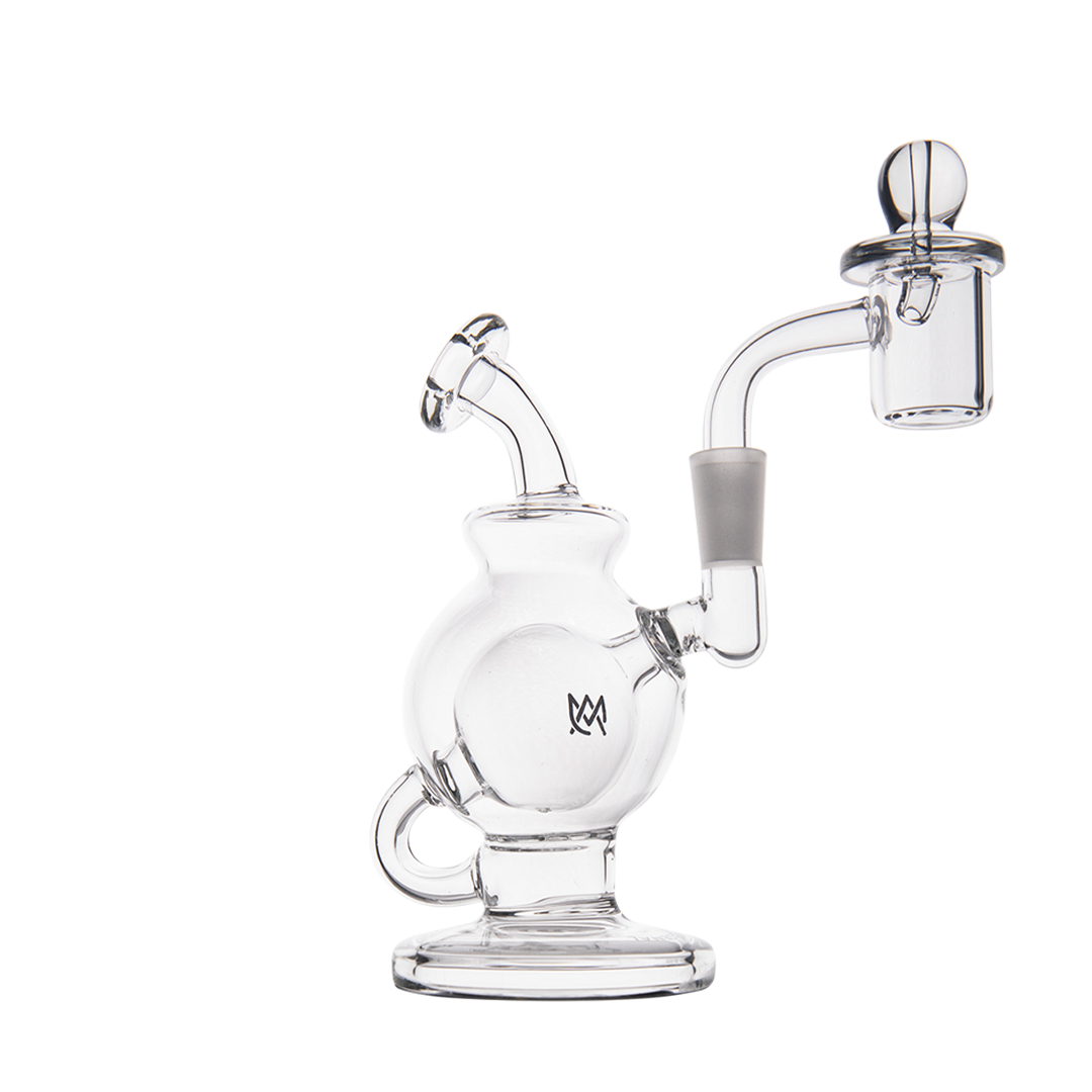 MJ Arsenal Atlas Mini Dab Rig with Honeycomb Percolator, 5" Compact Design, Front View