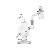 MJ Arsenal Atlas Mini Dab Rig with Honeycomb Percolator, 5" Compact Design, Front View