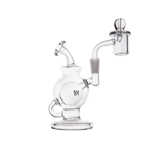 MJ Arsenal Atlas Mini Dab Rig with Honeycomb Percolator, 5" Compact Design, Front View