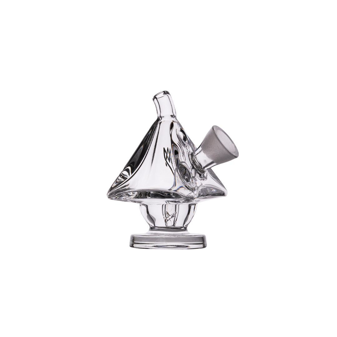 MJ Arsenal King Bubbler, clear borosilicate glass, compact design, front view on white background