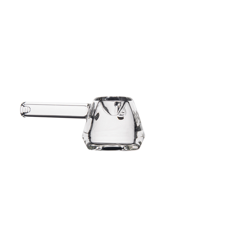 MJ Arsenal Kettle Hand Pipe - Compact Clear Glass Smoking Device, Side View