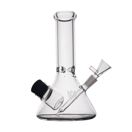 MJ Arsenal Cache Bong, 7" Borosilicate Glass, 10mm Joint, Portable Beaker Design, Front View