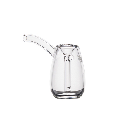 MJ Arsenal Bulb Mini Portable Bubbler, Compact 100% Borosilicate Glass, Side View on White