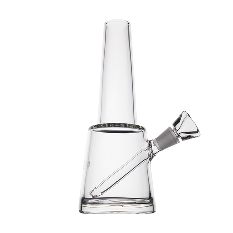 MJ Arsenal Summit Premium Glass Bong with 14mm Joint and Slanted Neck - Clear Front View