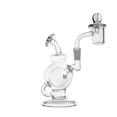 MJ Arsenal Atlas Mini Dab Rig with Honeycomb Percolator, Clear Borosilicate Glass, 5" Height