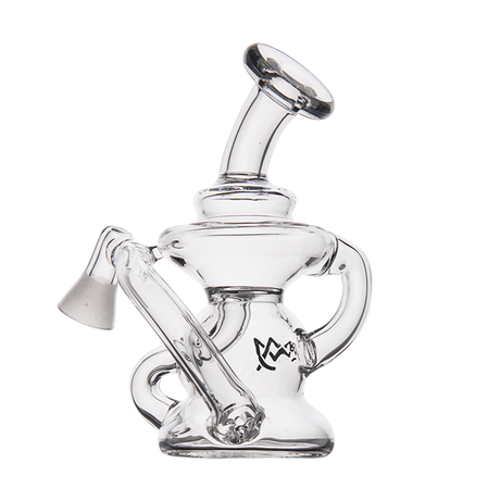 MJ Arsenal Hydra Vape Edition mini dab rig side view, portable with a clear glass design