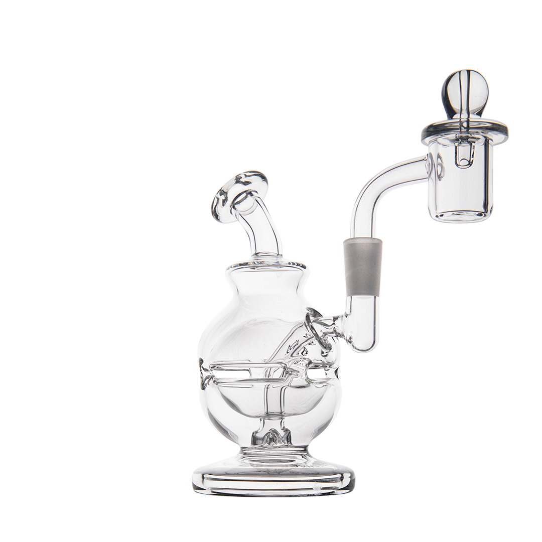 MJ Arsenal Royale Mini Dab Rig with Banger Hanger Design - Clear Borosilicate Glass