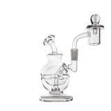 MJ Arsenal Royale Mini Dab Rig with Banger Hanger Design - Clear Borosilicate Glass