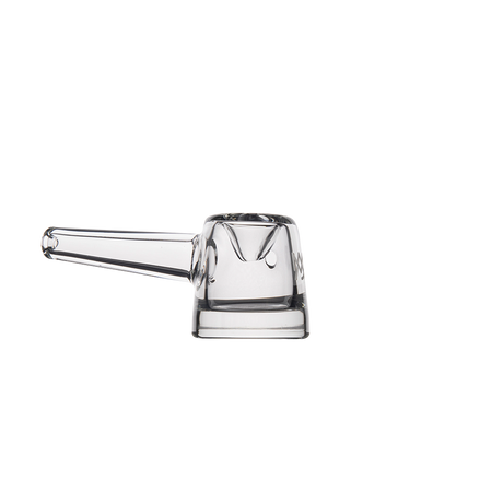 MJ Arsenal Deco Hand Pipe - Clear Glass - Side Angle on White Background