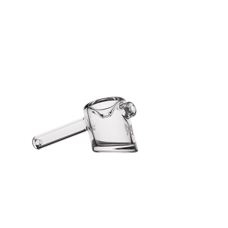 MJ Arsenal Kickstand Hand Pipe in Clear Glass - Compact and Portable - Side View