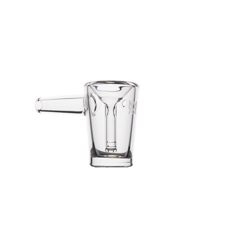 MJ Arsenal Basin Compact Bubbler side view, 100% Borosilicate Glass with advanced filtration