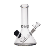 MJ Arsenal Cache Bong - 7" Clear Borosilicate Glass, Compact Beaker with 10mm Joint