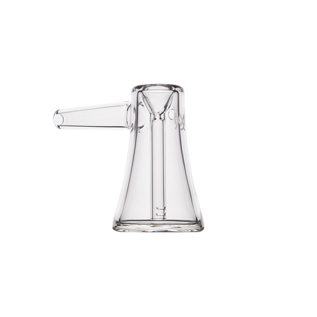 MJ Arsenal Vulkan Bubbler - Clear Glass Mini Rig with Side Pipe - Front View