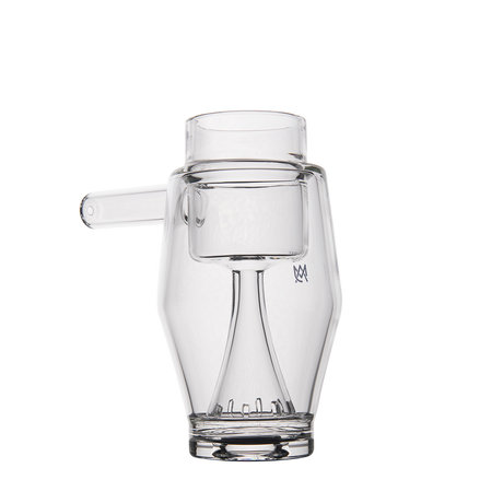 MJ Arsenal Proxy Bubbler Mini front view, sleek portable glass dab rig with glass-on-glass connection