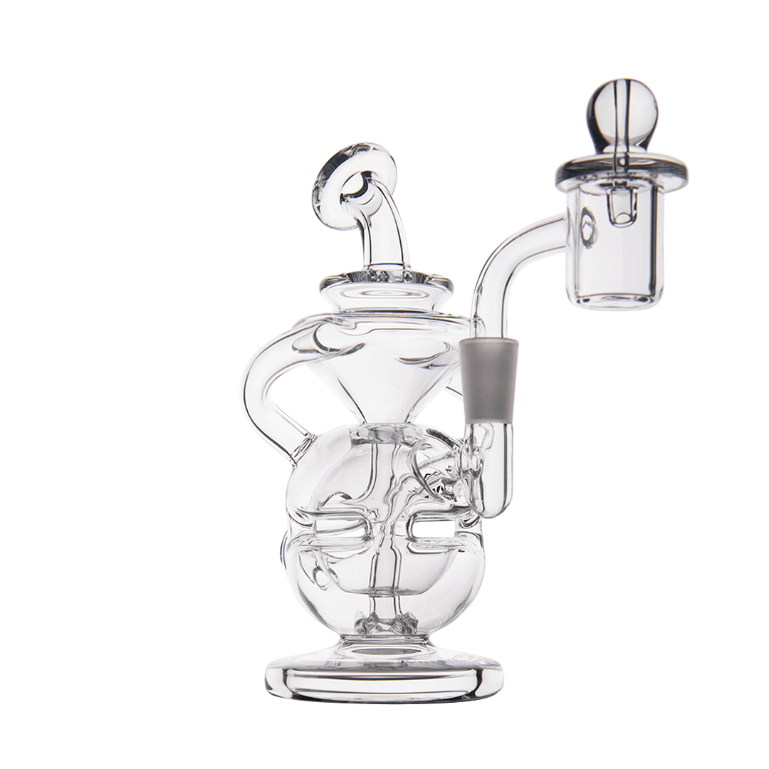 MJ Arsenal Infinity Mini Dab Rig with Banger Hanger, 90 Degree Joint, Clear Borosilicate Glass