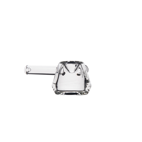 MJ Arsenal Kettle Hand Pipe - Clear Glass with Sturdy Base - Side View