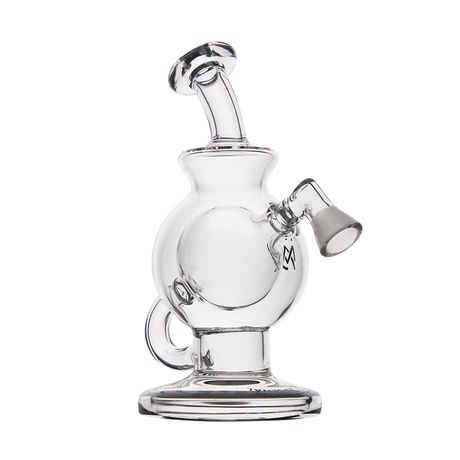 MJ Arsenal Atlas Vape Edition compact dab rig with clear quartz banger, front view on seamless white