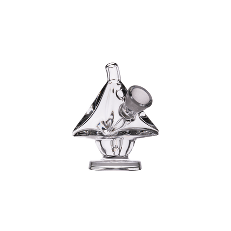 MJ Arsenal King Bubbler, clear glass, portable size, 45-degree joint, front view on white